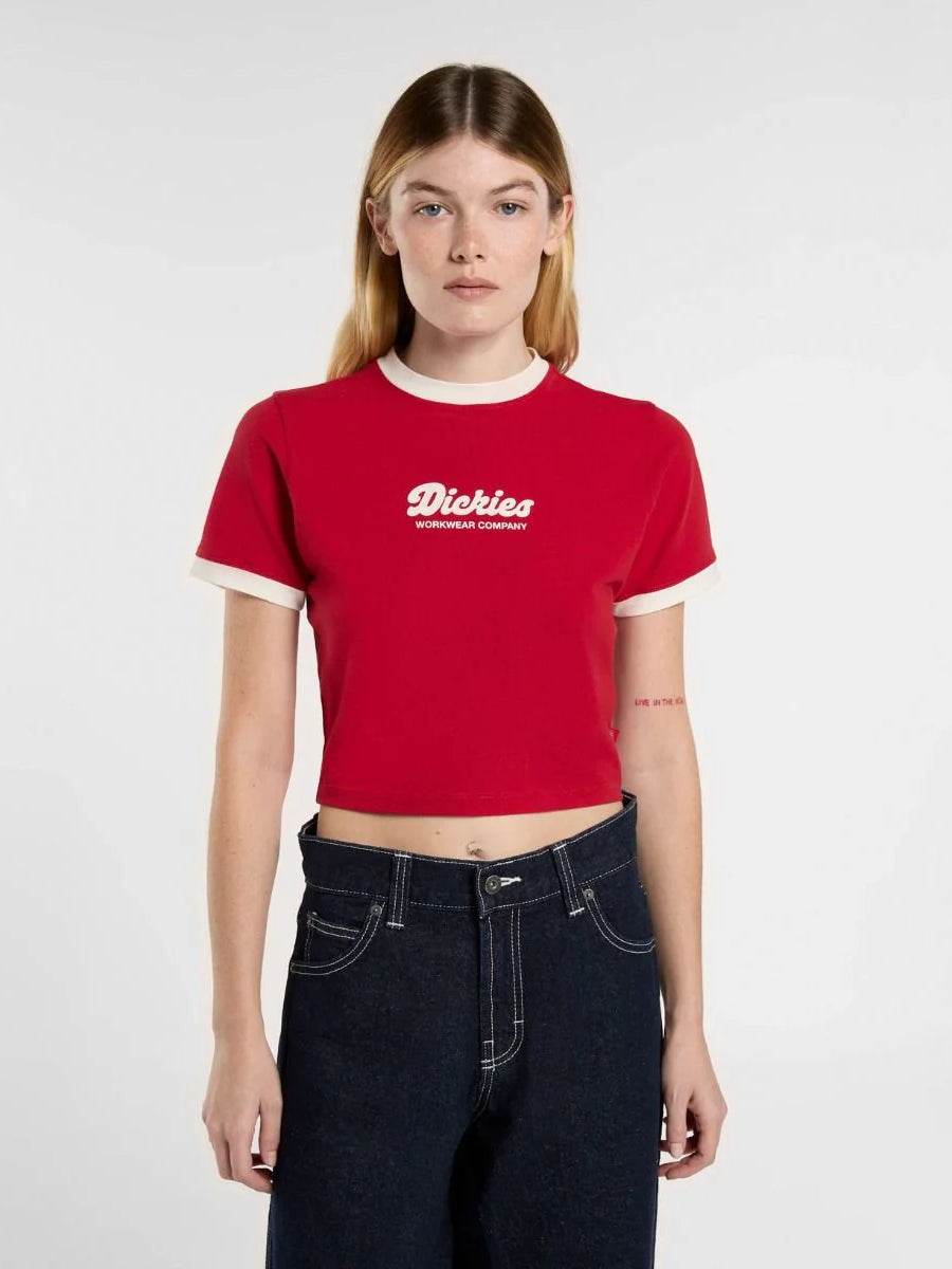 DICKIES LEWISTOWN RINGER SS TEE ENGLISH RED
