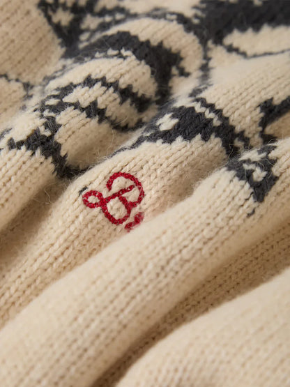 BRIXTON RANCHING CLUB CREW SWEATER WHITECAP