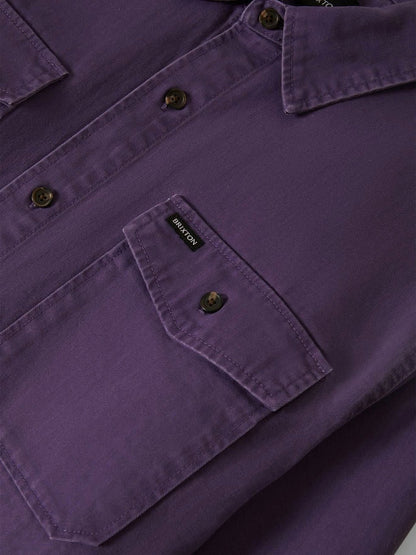 BRIXTON HERRINGBONE RELAXED OVERSHIRT PUNK PURPLE