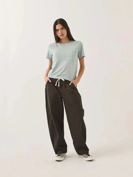 BRIXTON UTILITY EVERYDAY BARREL PANT WASHED BLACK