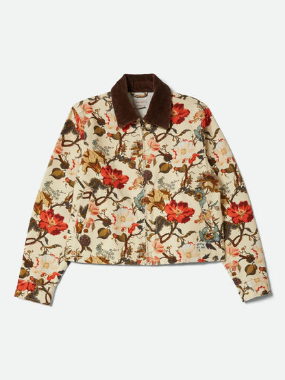 BRIXTON MECHANICS GARAGE ZIP JACKET BOTANICAL FLORAL