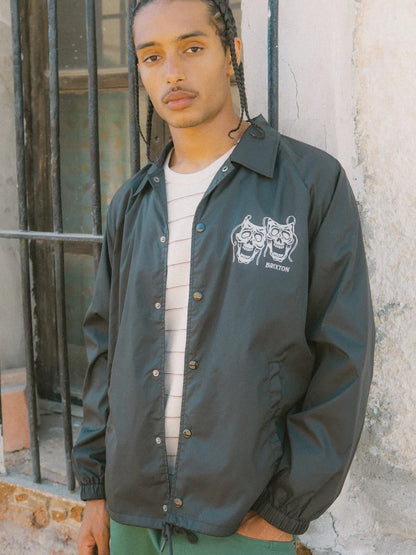 BRIXTON WATCHMAN LIGHTWEIGHT COACHES JACKET BLACK 