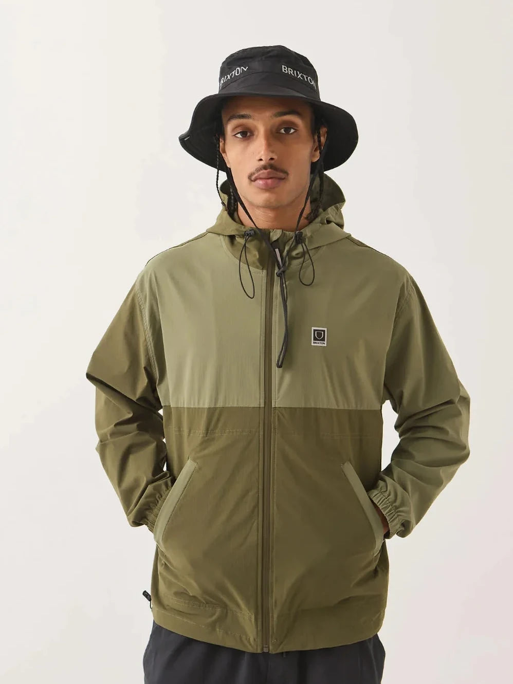 BRIXTON JOURNEY ZIP JACKET DARK OLIVE 