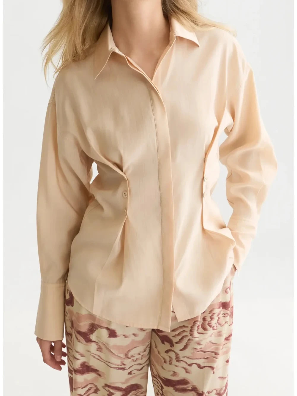 S&S BUTTONED WAIST SHIRT SHIFTING SAND 