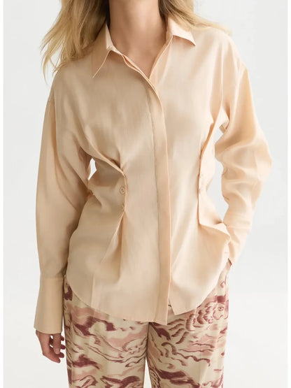 S&S BUTTONED WAIST SHIRT SHIFTING SAND 