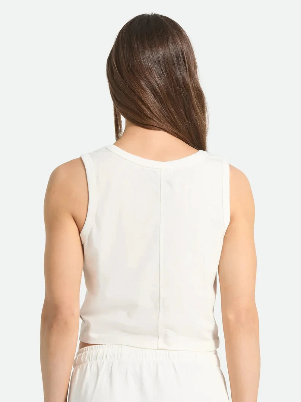 BRIXTON CAREFREE ORGANIC CROPPED TANK OFF WHITE