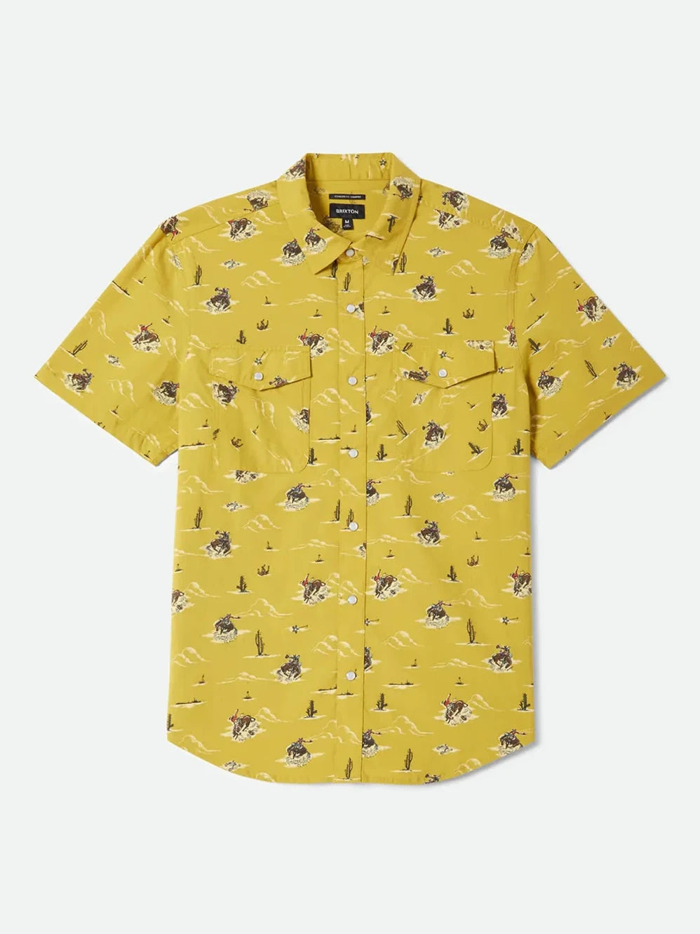 BRIXTON LONE STAR X BRIXTON SHORT SLEEVE SHIRT TEXAS GOLD 
