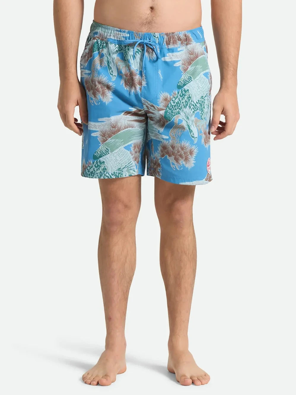 BRIXTON EVERYDAY STRETCH HYBRID SHORT 7" BLUE SKY RAINIER 