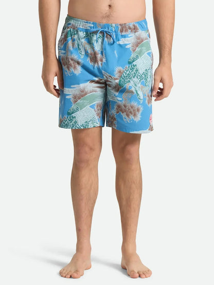 BRIXTON EVERYDAY STRETCH HYBRID SHORT 7" BLUE SKY RAINIER 