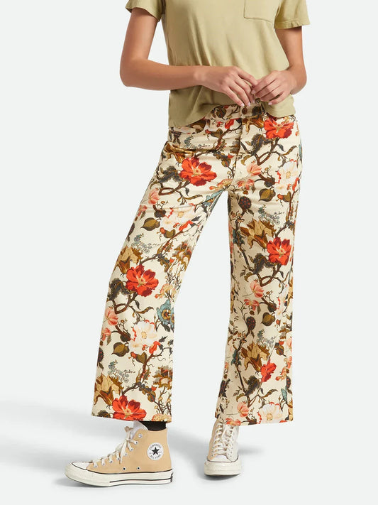 BRIXTON MARGO CROPPED 5 POCKET PANT BOTANICAL FLORAL 