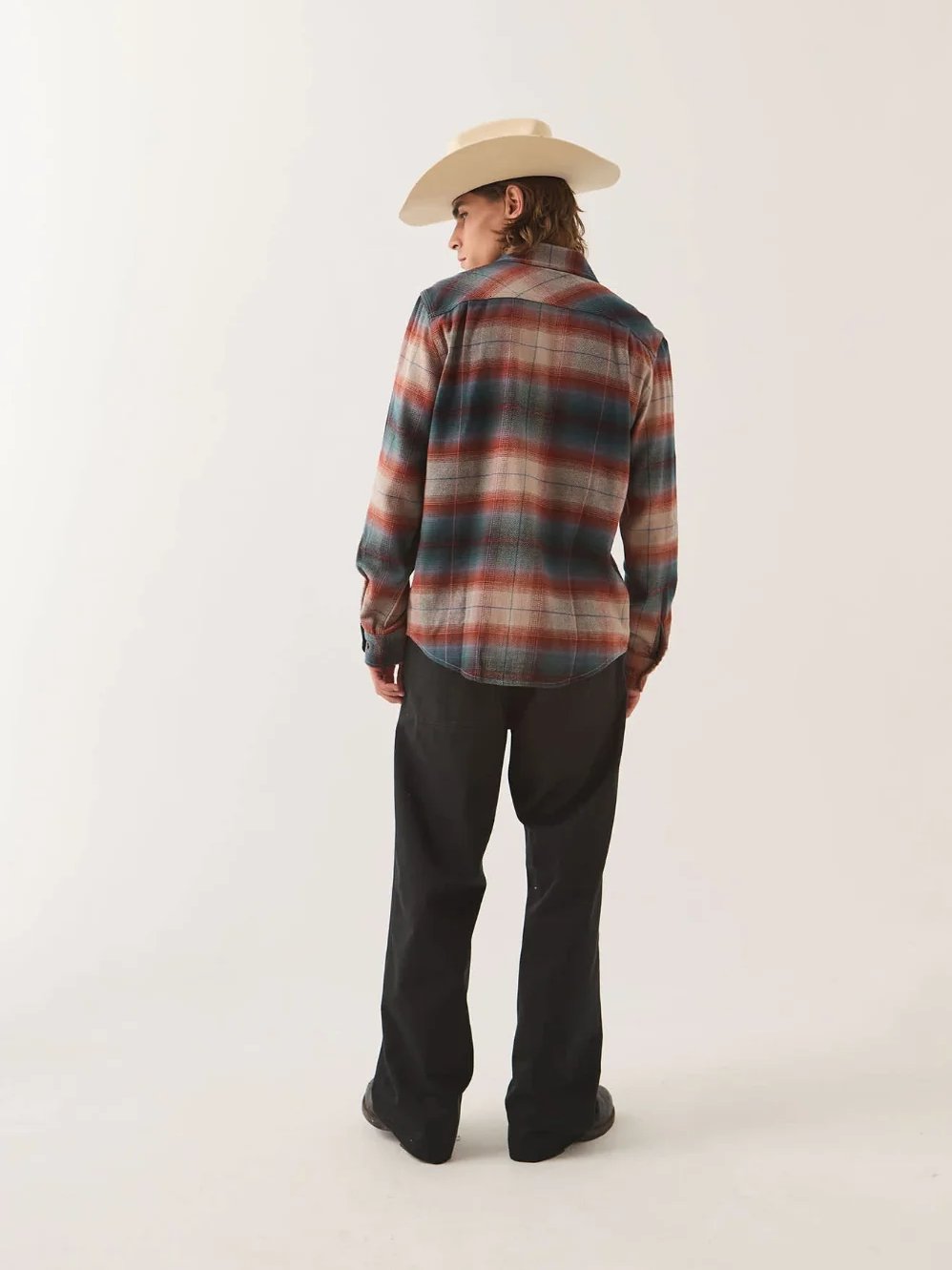 BRIXTON BOWERY FLANNEL MULTI SHADOW 