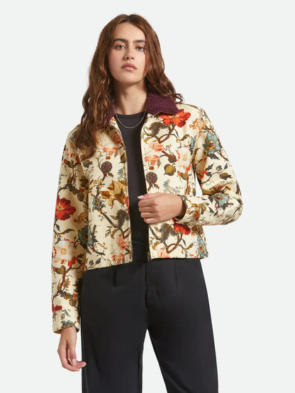 BRIXTON MECHANICS GARAGE ZIP JACKET BOTANICAL FLORAL