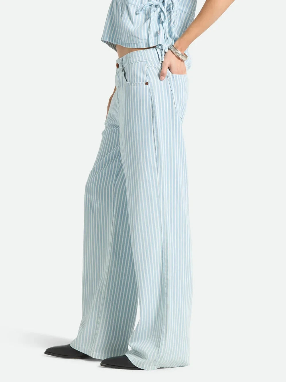 BRIXTON CHLOE 5 POCKET PANT TWO BOOT STRIPE 