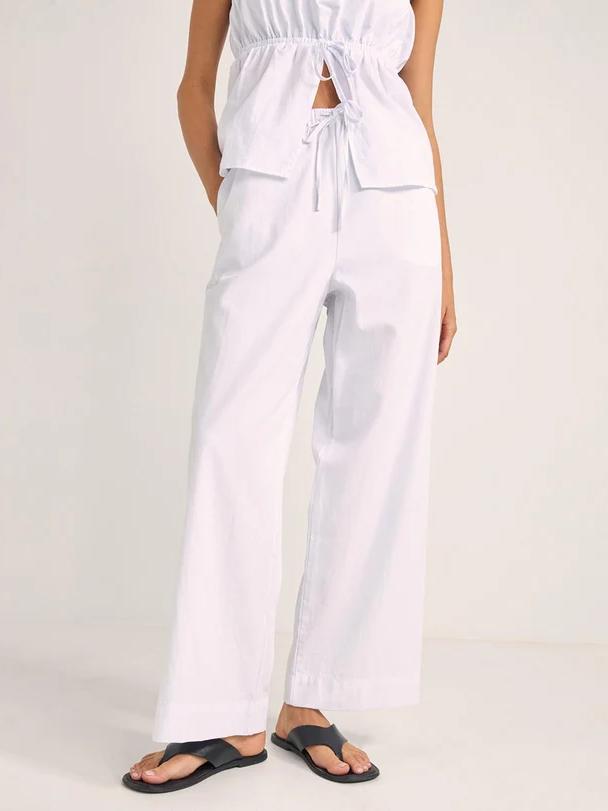 RHYTHM POSIE GATHERED TOP WHITE