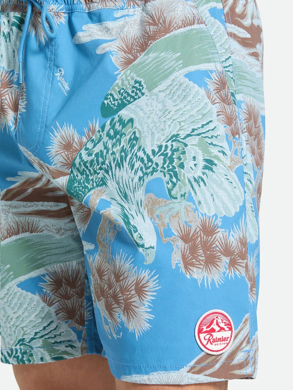BRIXTON EVERYDAY STRETCH HYBRID SHORT 7" BLUE SKY RAINIER 