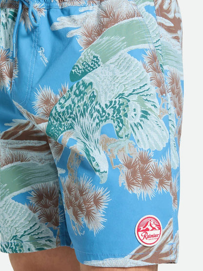 BRIXTON EVERYDAY STRETCH HYBRID SHORT 7" BLUE SKY RAINIER 