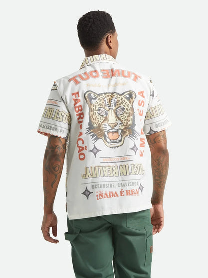 BRIXTON GETAWAY SHORT SLEEVE SHIRT LOST IN REALITY PRINT 