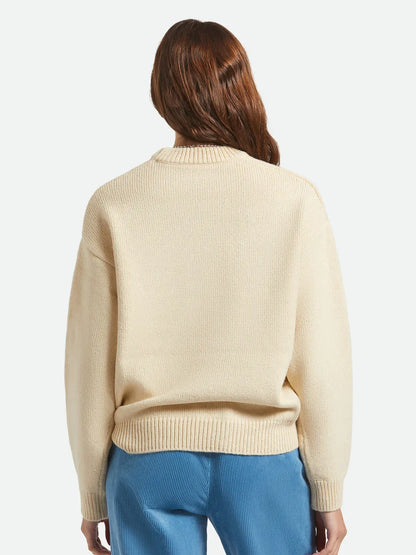 BRIXTON RANCHING CLUB CREW SWEATER WHITECAP