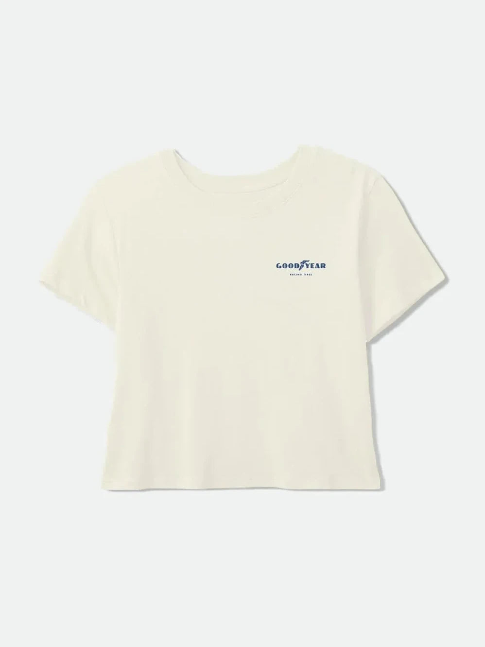 BRIXTON GOODYEAR BURNOUT BOXY CREW TEE OFF WHITE 