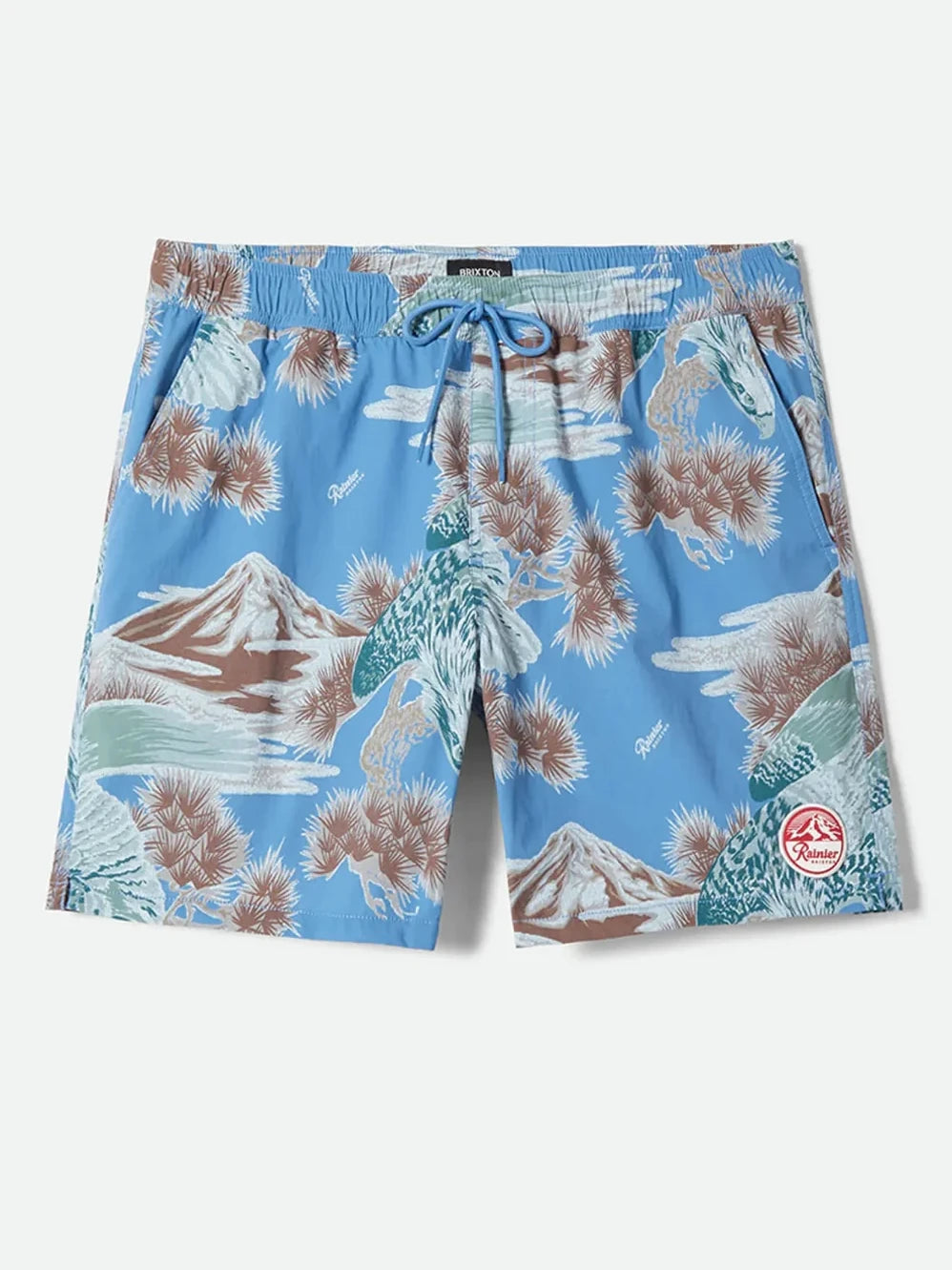 BRIXTON EVERYDAY STRETCH HYBRID SHORT 7" BLUE SKY RAINIER 