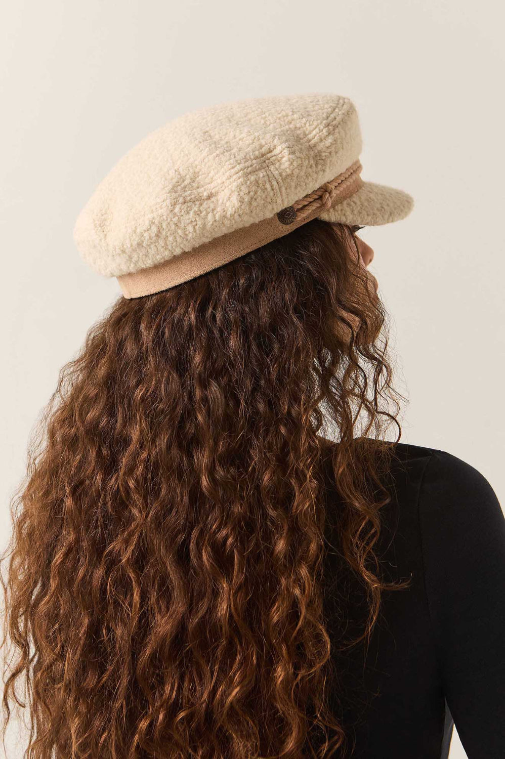 BRIXTON FIDDLER CAP NATURAL SHERPA 
