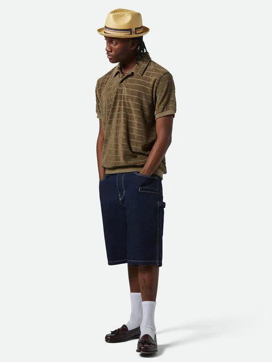 BRIXTON WEEKEND TERRY CLOTH S/S POLO IVY GREEN