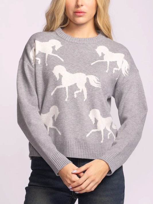 PINK MARTINI MEADOW SWEATER GREY 
