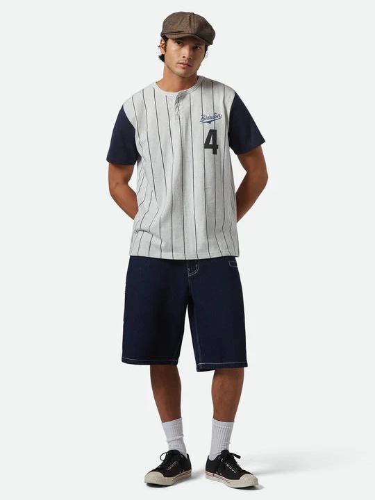 BRIXTON BUILDERS CARPENTER BAGGY SHORT RINSE DENIM 