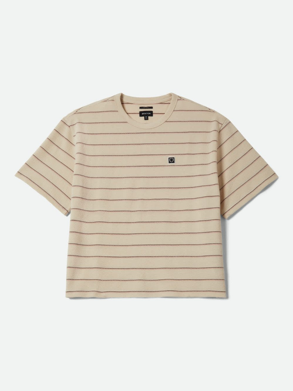 BRIXTON SHIELD PIQUE BOXY T-SHIRT 