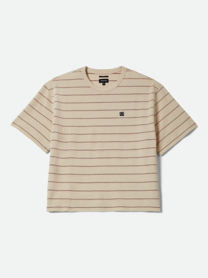 BRIXTON SHIELD PIQUE BOXY T-SHIRT 