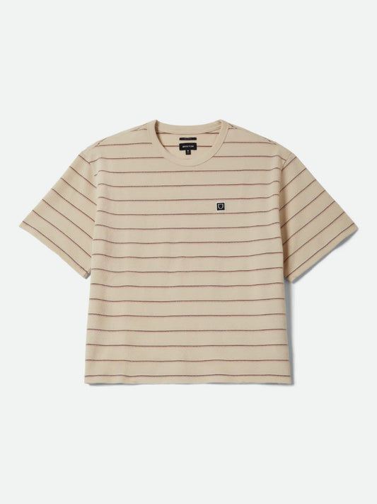 BRIXTON SHIELD PIQUE BOXY T-SHIRT 