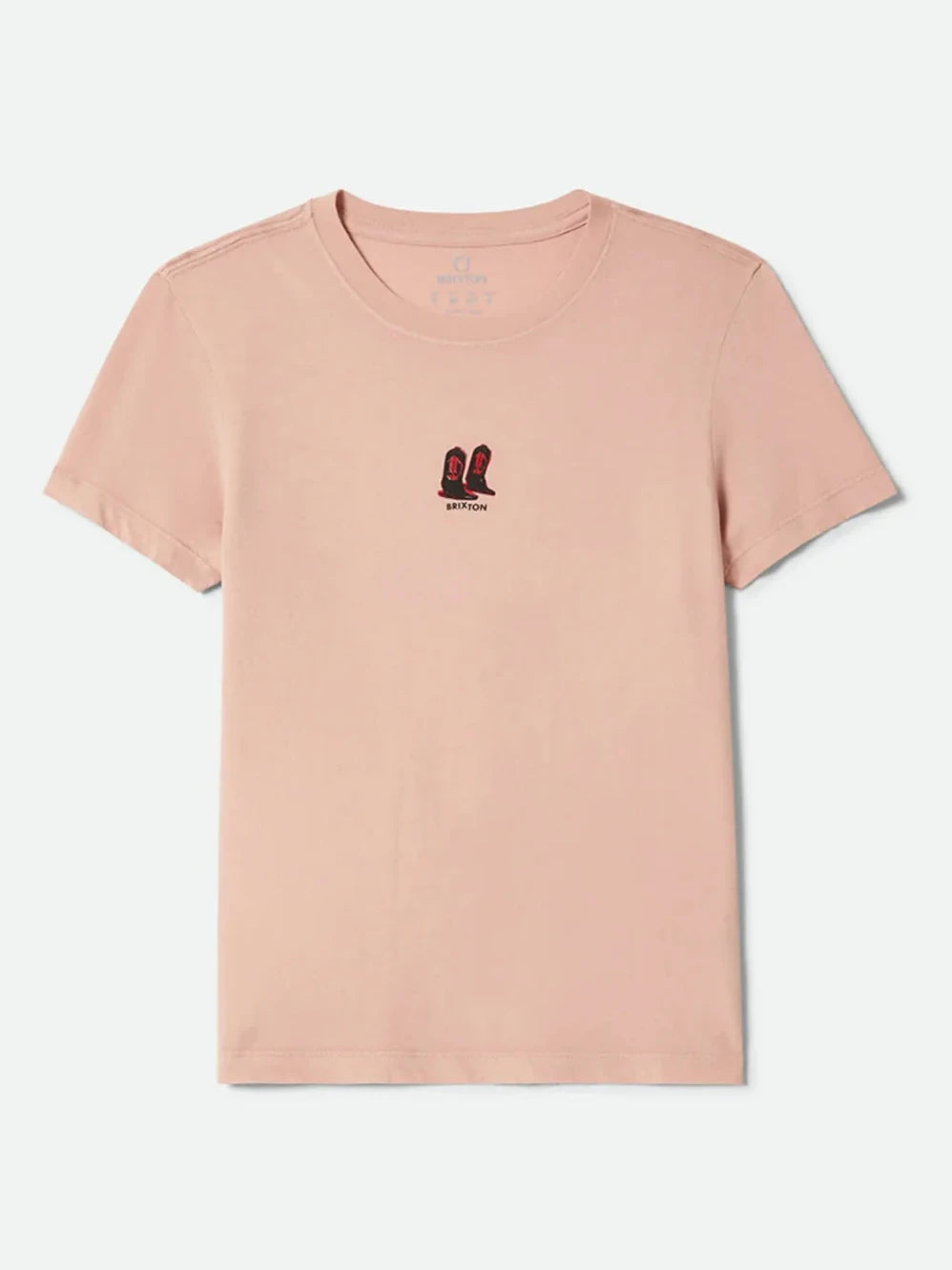 BRIXTON TWO BOOTS SLIM CREW TEE SILVER PINK 