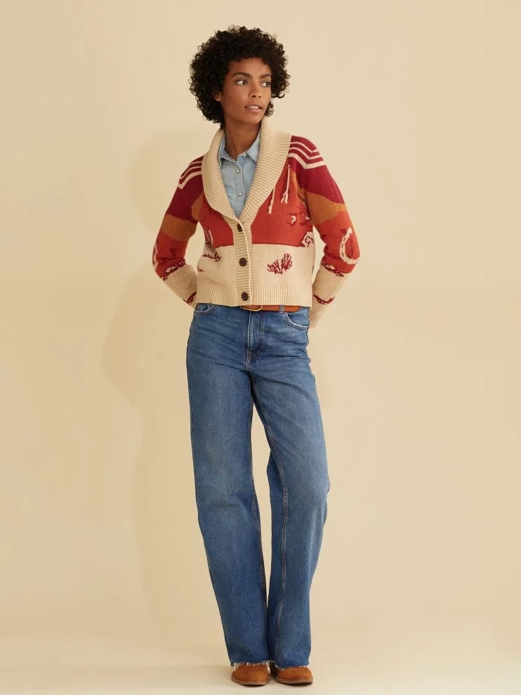 WESTERN SCENIC CARDIGAN ZEBRACLUB