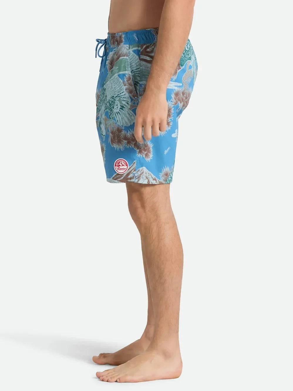 BRIXTON EVERYDAY STRETCH HYBRID SHORT 7" BLUE SKY RAINIER 