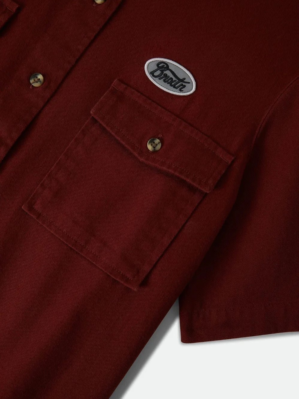 BRIXTON MECHANICS WOVEN SHIRT DARK BRICK 