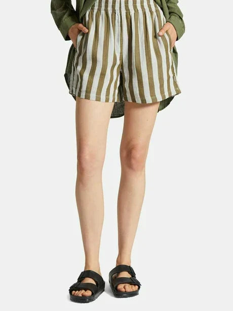 BRIXTON MYKONOS STRIPE BOXER SHORT MILITARY OLIVE