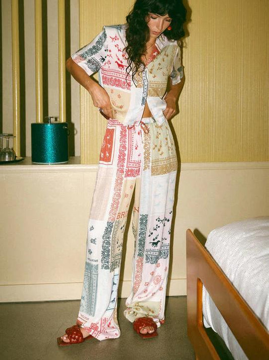 BRIXTON SILKY HUDSON LOUNGE PANT MULTI BANDANA 