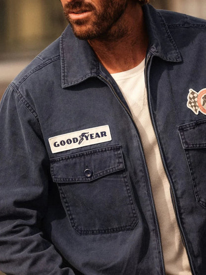 BRIXTON GOODYEAR TRADEMARK JACKET NAVY 