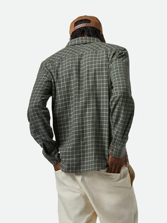 BRIXTON BOWERY LW ULTRA FLANNEL IVYGREEN/WHITE CAP