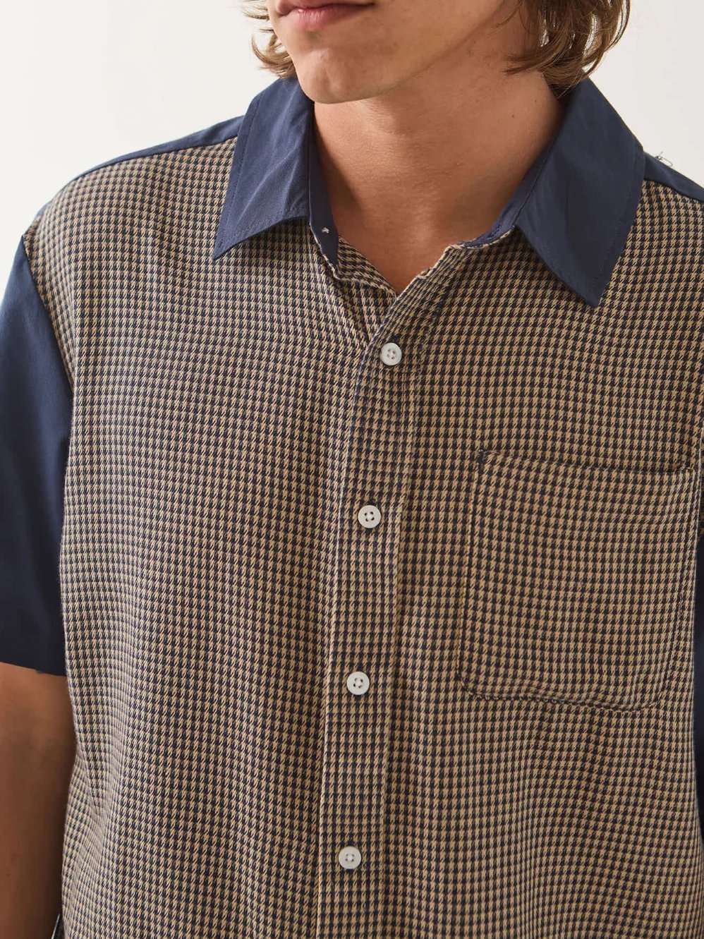 BRIXTON CRU SHORT SLEEVE SHIRT NAVY 