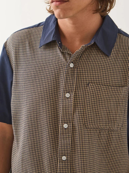 BRIXTON CRU SHORT SLEEVE SHIRT NAVY 