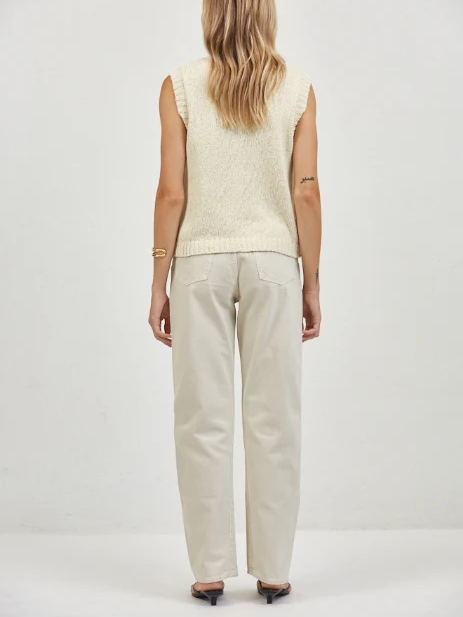 A.REN MOD BUTTONED VEST TOP NATURAL 