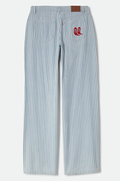 BRIXTON CHLOE 5 POCKET PANT TWO BOOT STRIPE 