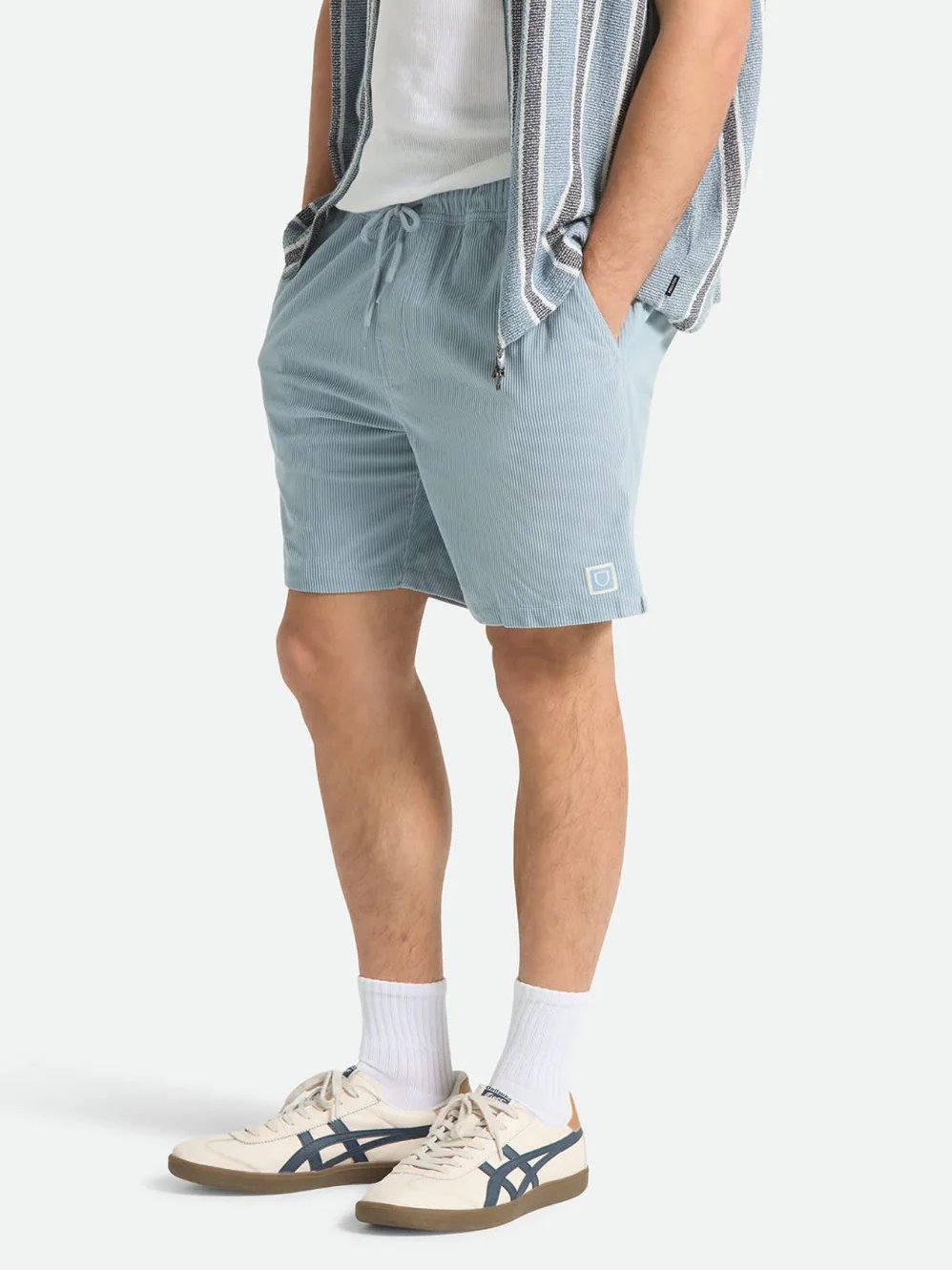 BRIXTON EVERYDAY CORDUROY SHORT DUSTY BLUE 