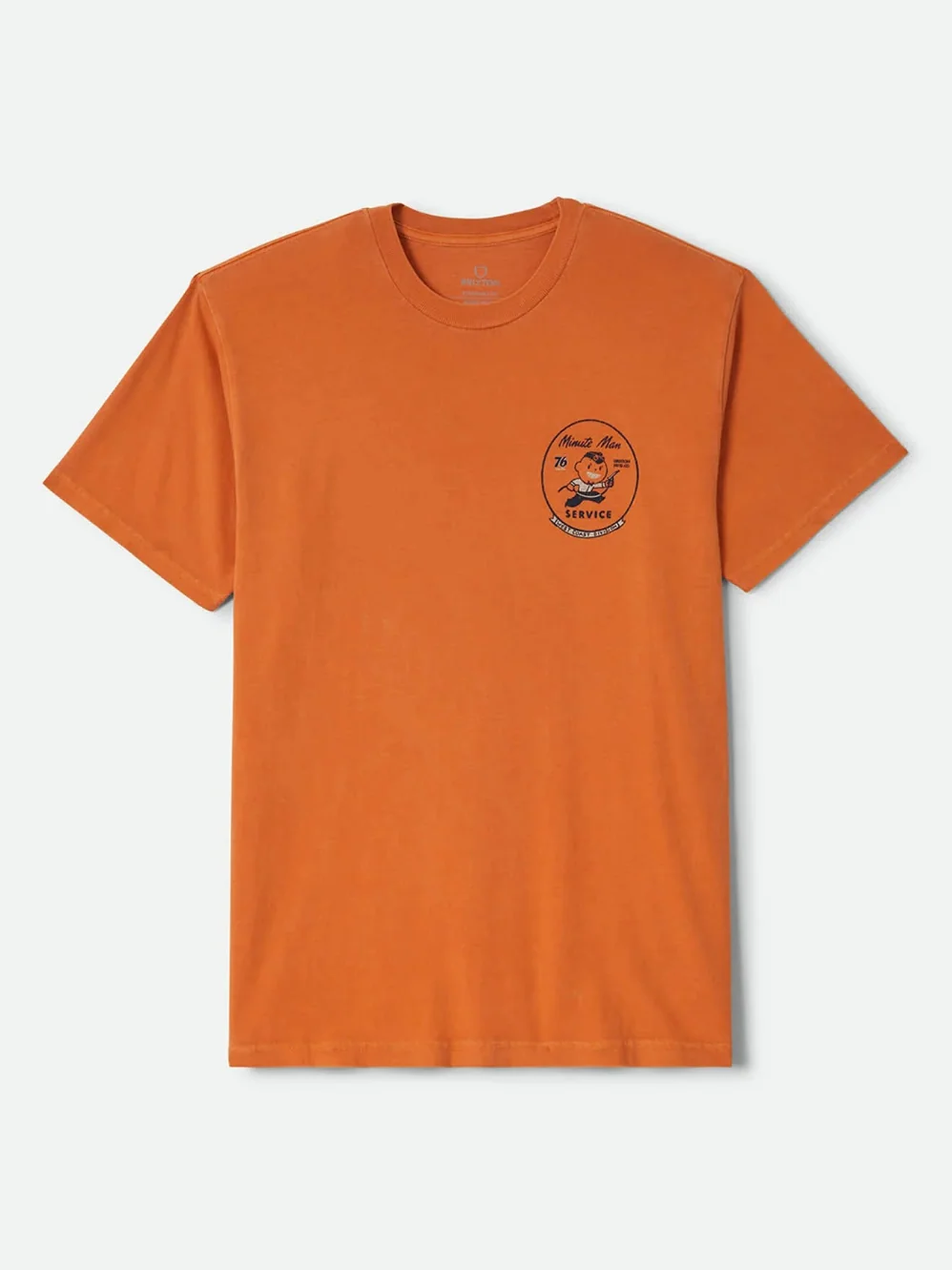 BRIXTON 76 MINUTE MAN STANDARD T-SHIRT WASHED ORANGE