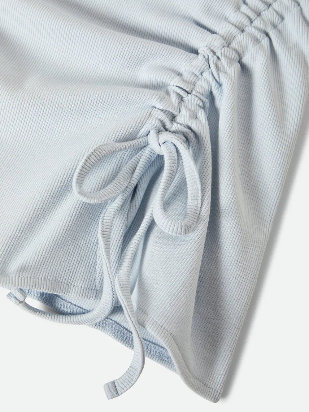 BRIXTON RIBBED CINCH MINI DRESS BLUE AURA 