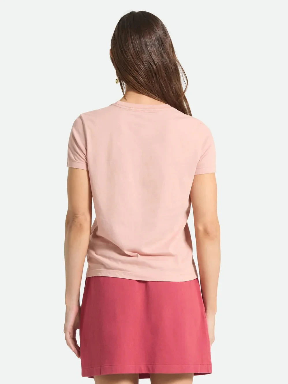 BRIXTON TWO BOOTS SLIM CREW TEE SILVER PINK 