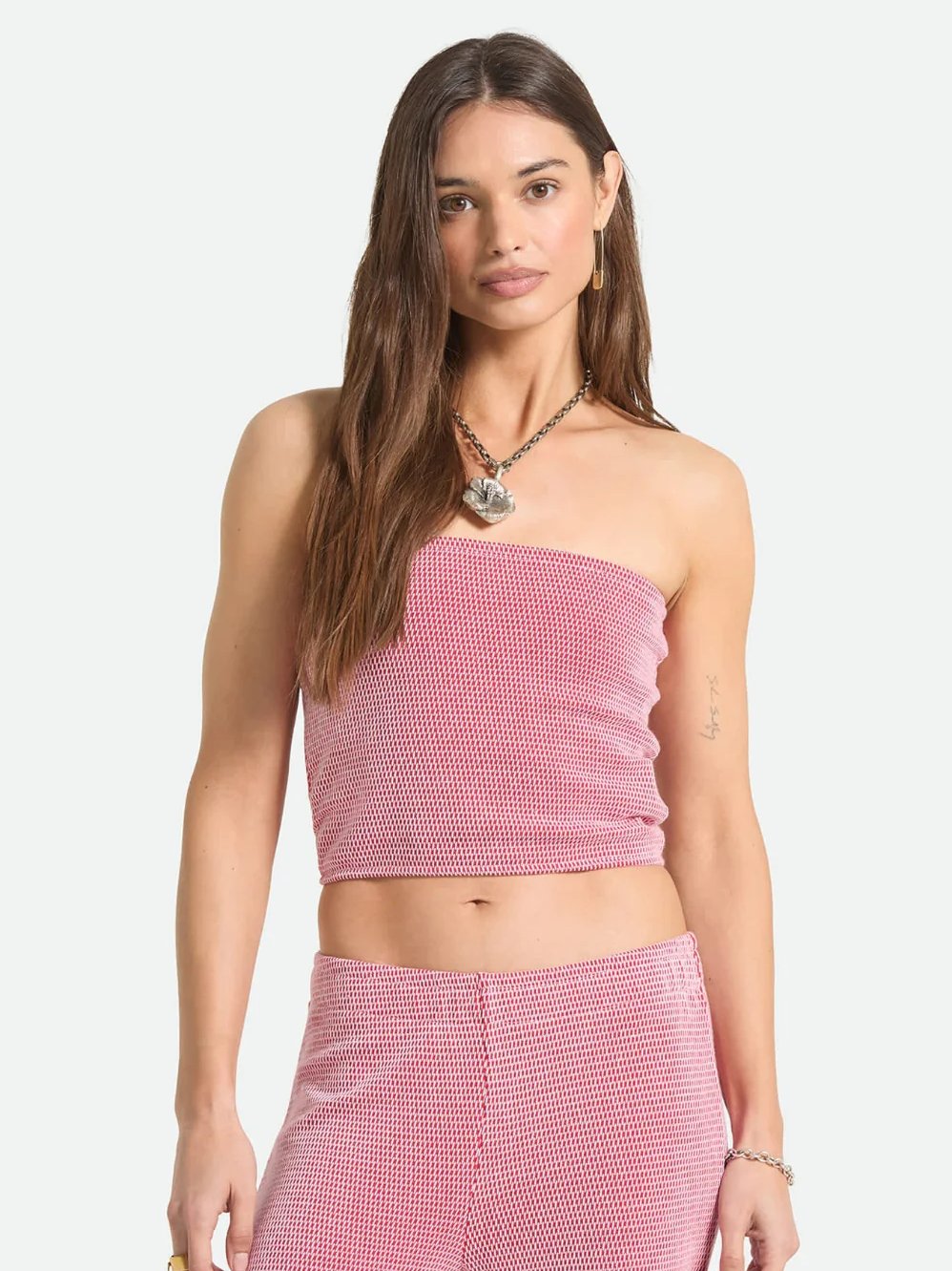 BRIXTON HOT TO GO TUBE TOP ADRENALINE RUSH/WHITE 