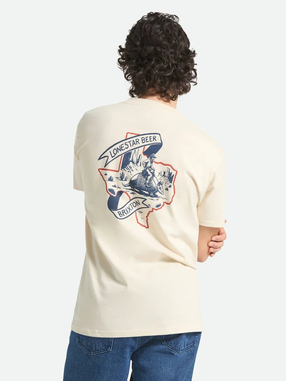 BRIXTON LONESTAR ARMADILLO STANDARD T-SHIRT CREAM