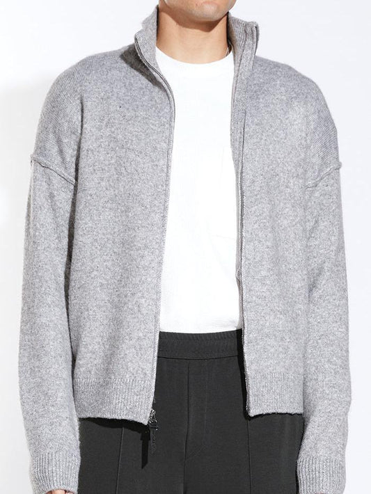 CIVIL SOCIETY CALLAHAN ZIP SWEATER HTHR GRY